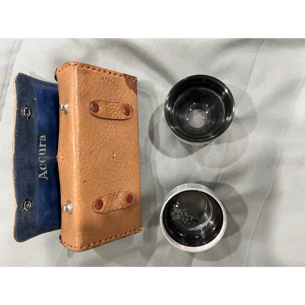 Vintage Accura Camera Lenses In Original Case